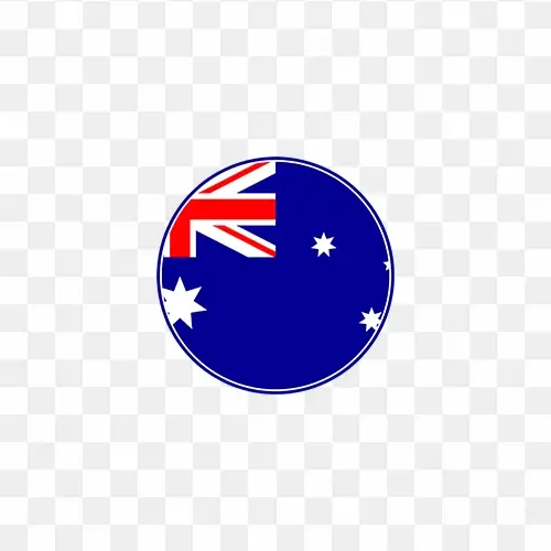 Australia flag in round shape free png